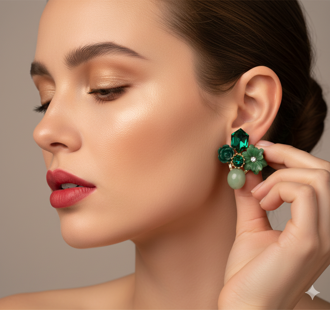 Twilight Bloom Cluster Earrings