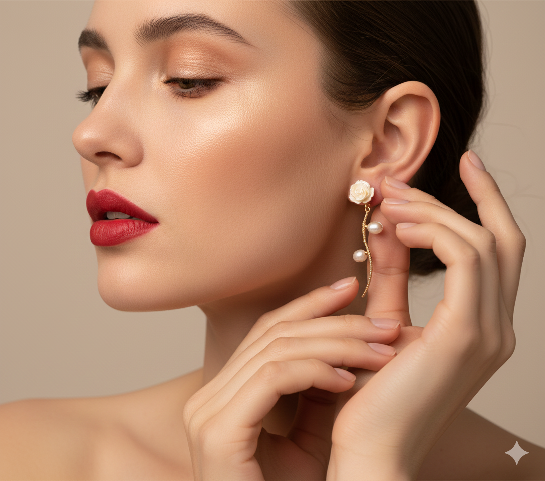 Rose Stem Pearl Drops