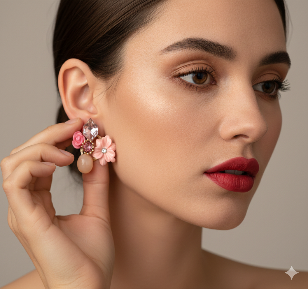 Twilight Bloom Cluster Earrings
