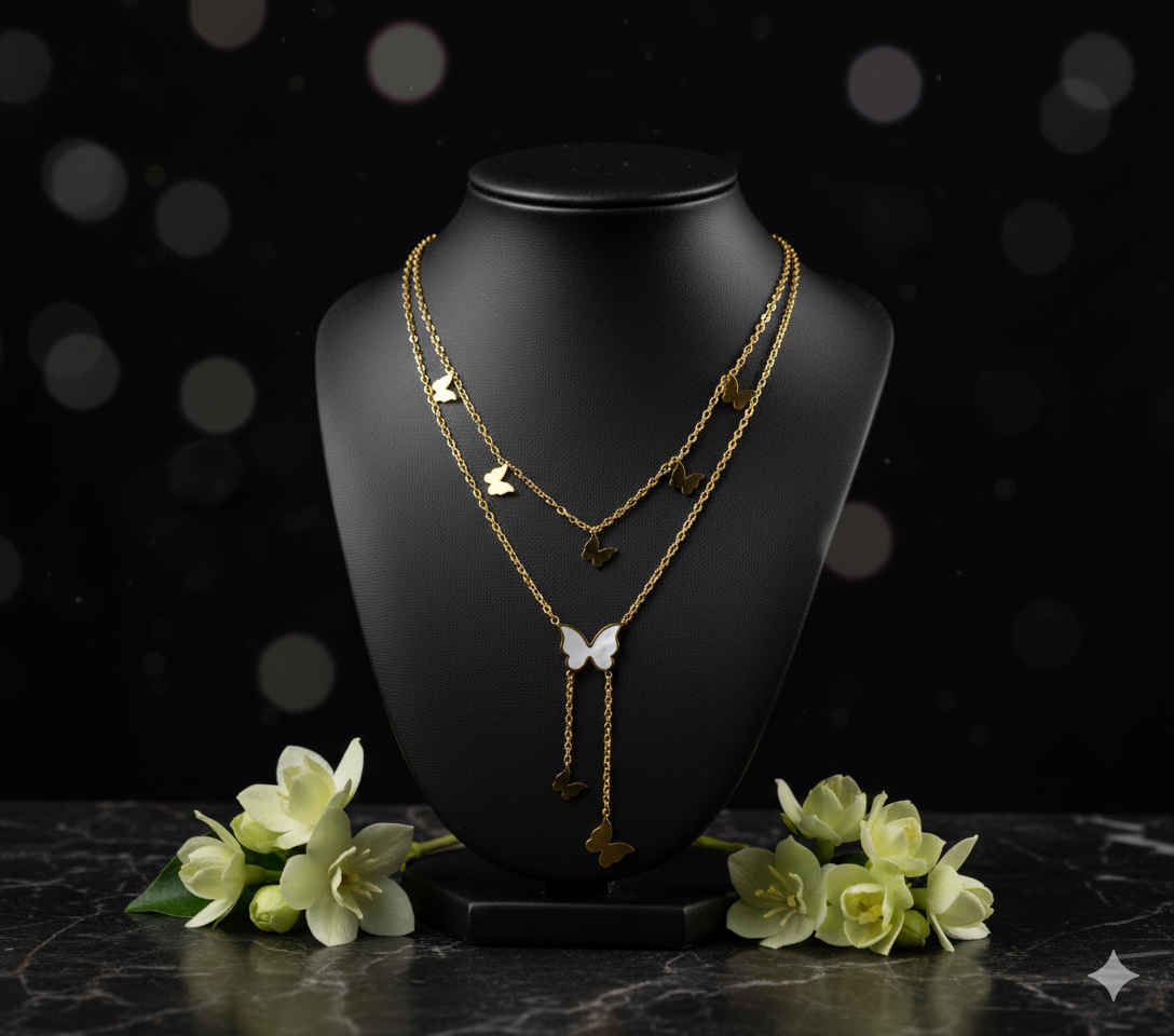 Fluttering Cascade Necklace