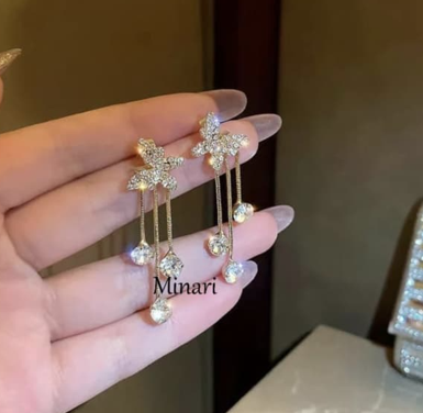 Gilded Crystal Butterfly Drops
