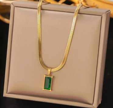Emerald Serpent Pendant