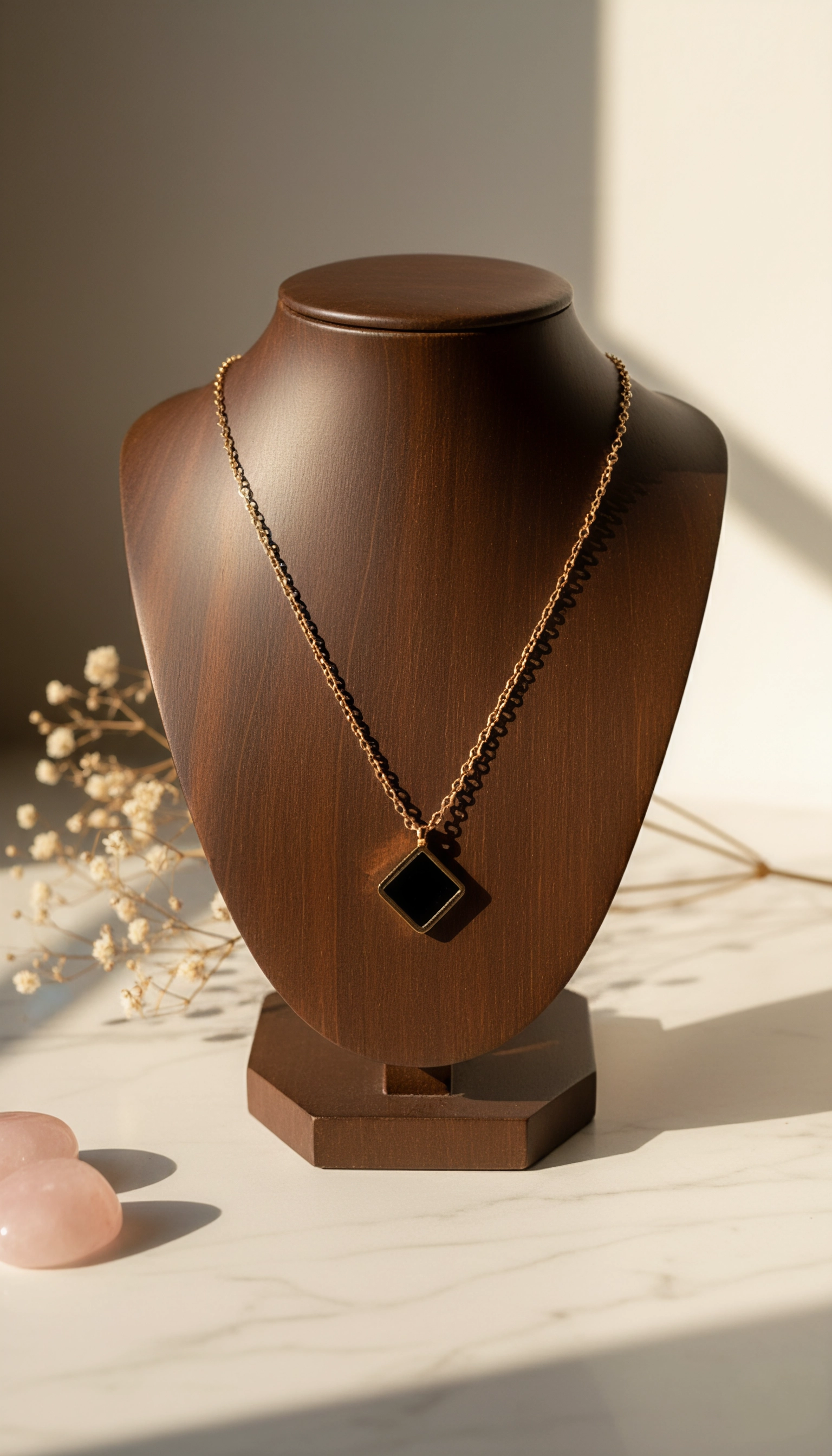 Black Square Pendant