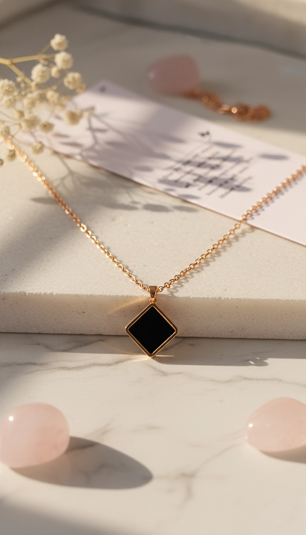 Black Square Pendant